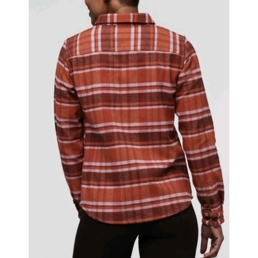 Cotopaxi Organic Mero Flannel Shirt in Spice Orange Woman Size M - Picture 2 of 13